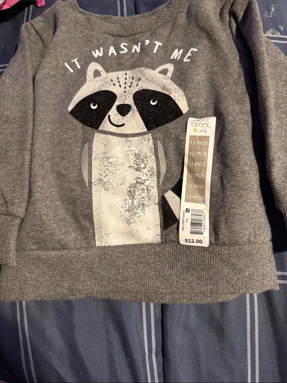 12 months Girls Graphic Tee Lot - Pink, Black, Gray, Mint & Purple